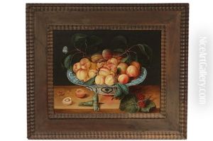Still Life Of Nectarines In Chinese Bowl Still Life Of Nectarines In Chinese Bowl