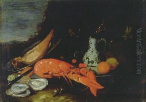 Stilleben Mit Hummer Und Austern Im Freien