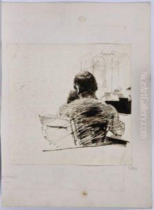 Homme De Dos A Son Bureau A L'institut