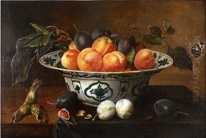 Nature Morte Aux Fruits Dans Une Corbeille by Jacob van Hulsdonck