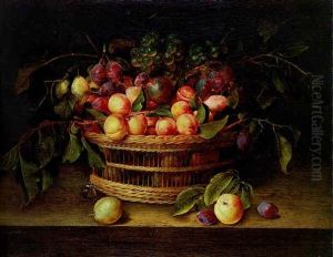 Corbeille De Fruits Sur Un Entablement by Jacob van Hulsdonck