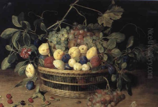Corbeille De Fruits Posee Sur Un Entablement - view 1