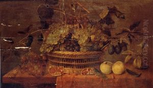Nature Morte A La Corbeille De Raisins