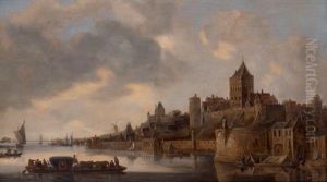Vue De Nimegue Depuis Le Fleuve by Frans de Hulst