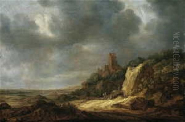 Weite Landschaft Mit Hochgelegener Burgruine - view 1