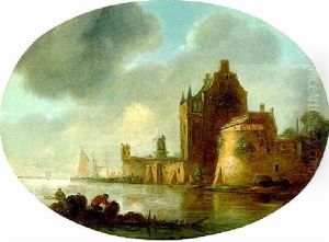 Wehrturm An Einem Kanal Wehrturm An Einem Kanal
