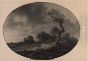 Dunenlandschaft Mit Bizarrem Eichbaum by Frans de Hulst