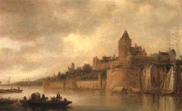 The Valkof, Nijmegen, With A Ferry On The Waal In The Foreground - view 1