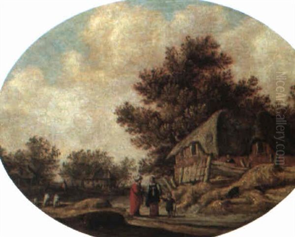 Oriental Discoursing With A Peasant Woman In A Country Hamlet - view 1