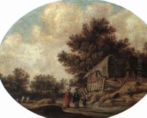 Oriental Discoursing With A Peasant Woman In A Country Hamlet by Frans de Hulst