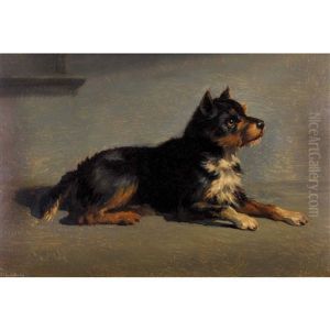 Liegender Hund by Charles (Jean-Ch. Ferdinand) Humbert