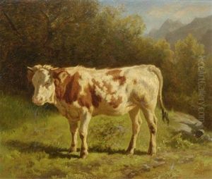 Kuh Auf Der Weide by Charles (Jean-Ch. Ferdinand) Humbert