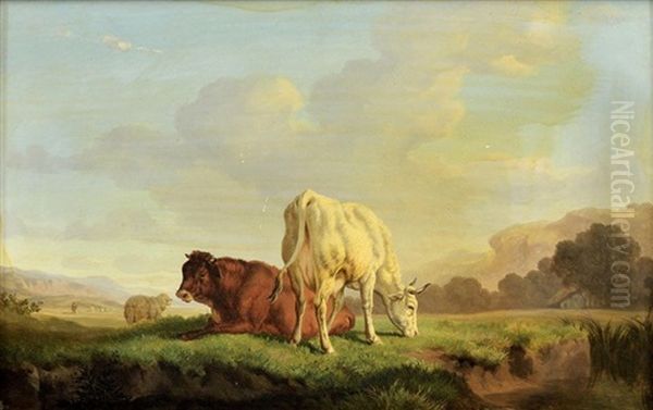 Deux Vaches Dans Un Pre - view 1