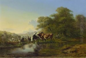 Boeufs Et Chevres (cattle And Goats) by Charles (Jean-Ch. Ferdinand) Humbert