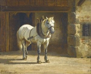 Hofansicht Mit Schimmel Hofansicht Mit Schimmel