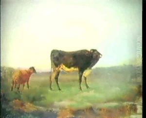 Landschaft Mit Stier Und Schaf Landschaft Mit Stier Und Schaf
