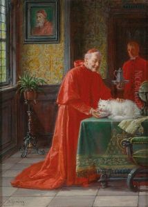 The Cardinal And The Cat by Adolf Humborg