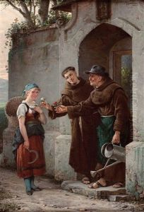 Eine Begegnung An Der Klosterpforte Der Franziskaner Eine Begegnung An Der Klosterpforte Der Franziskaner