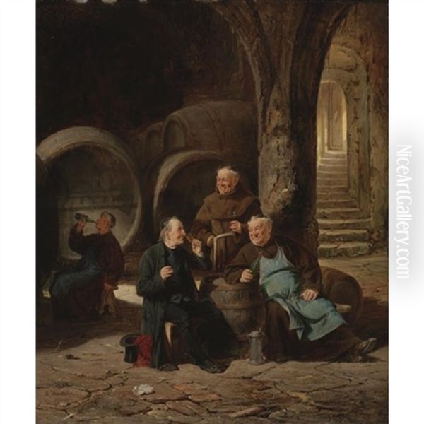 The Wine Connoisseurs by Adolf Humborg
