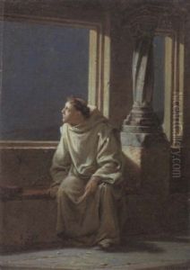 Dominikanermonch Als Sterngucker by Adolf Humborg