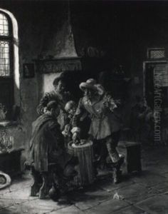 Beim Wurfelspiel by Adolf Humborg