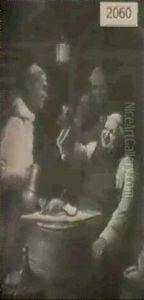 Three Monks Dining by Adolf Humborg