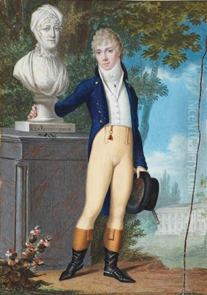 A Portrait Of A Young Gentlemen In A Riding Costume - view 1