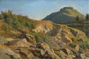 Felsige Landschaft Im Bergland Bei Narni In Umbrien