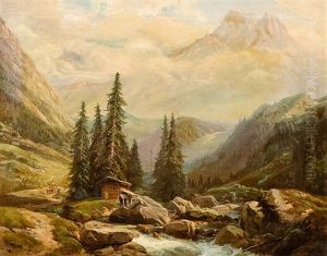 Majestatische Gebirgslandschaft by Carl Maria Nicolaus Hummel