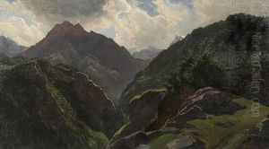 Blick In Das Dolomitental Valle Di Cadore by Carl Maria Nicolaus Hummel