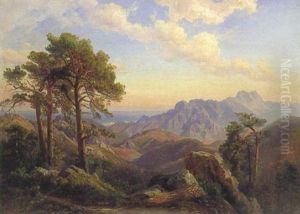 Korsische Landschaft (col Di Sorba?) by Carl Maria Nicolaus Hummel