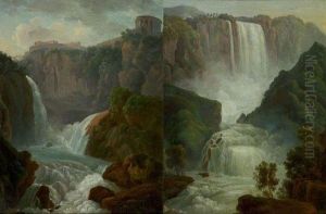 Vues De Tivoli : Les Cascatelles Et Le Temple De La Sibylle by Prosper Francois Barrigues De Fontainieu