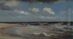 Blick Uber Den Strand Von Misdroy (insel Wollin) Auf Die Ostsee by Carl Maria Nicolaus Hummel