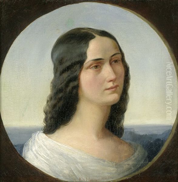 Bildnis Einer Jungen Frau Vor Einer Landschaft - view 1