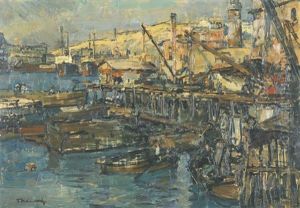 Sudlicher Hafen Mit Frachtschiffen