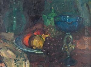 Stillleben Mit Obst Und Gefasen by Theodor Hummel