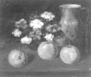 Stilleben Mit Apfel by Theodor Hummel