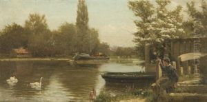 Punting Along The River by Edward J. Humphrey