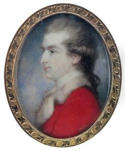 Portrait Miniature Of John Frederick Sackville by Ozias Humphry