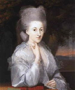 Portrait Of Mrs. Watson Irving, Her Elbow Resting On A Book by Ozias Humphry