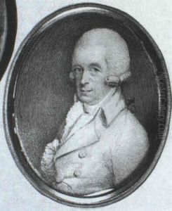 A Gentleman In Grey Coat, White Waistcoat And Frilled       Cravat by Ozias Humphry