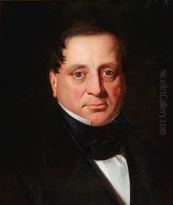 A Pair Of Portraits Of The Couple Niels Erich Perch And His Wife Christine Axeline Perch