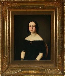 Portrait Of Mrs. Clara Weilbye, Born Amdrup, In A Black Dress Portrait Of Mrs. Clara Weilbye, Born Amdrup, In A Black Dress