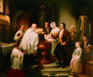 The Baptism by Pierre Paul Alouis Hunin