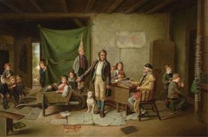 Schoolroom Interior by Charles, Hunt Jnr.