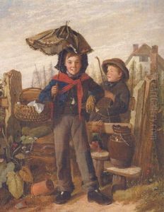 At The Stile by Charles, Hunt Jnr.