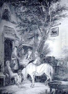 Resting At The Black Horse Inn by Charles, Hunt Jnr.