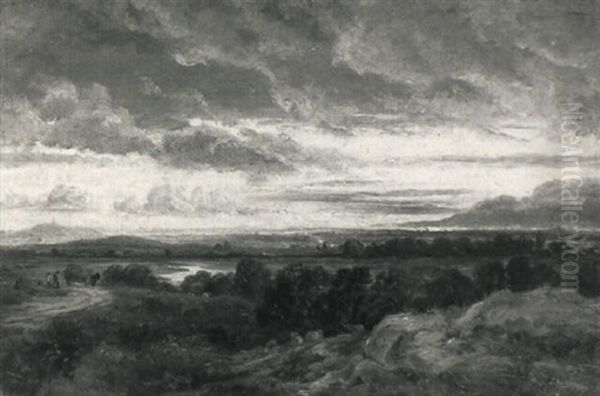 Hampstead Heath, Sunset - view 1
