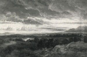 Hampstead Heath, Sunset by Alfred William Hunt