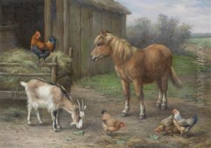 In A Farmyard by Edgar Hunt